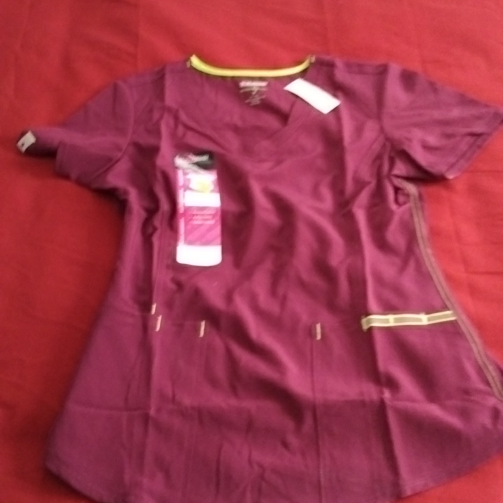 Scrubstar ethical fabric women's scrubs burgundy size xs extra small